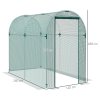 Outsunny Fruit Cage Bird Netting, Heavy Duty Fruit and Vegetable Protection Tent with Zipped Door, Anti Bird, Insects, Small Animals, 1.2 x 2.4 x 1.9m, Green