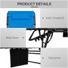 Outsunny 2 Piece Foldable Sun Lounger Set with 5-level Reclining Back, Outdoor Tanning Chairs Sun Loungers with Build-in Padded Seat, Side Pocket, Headrest for Beach, Patio, Blue