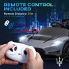 AIYAPLAY Maserati GT2 Licensed 12V Electric Car for Kids, Kids' Electric Ride on with Suspension System, Remote Control, USB, Music, Horn, Lights, Auxiliary Wheels, for Ages 3-5 Years, Grey