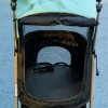 PawHut Dog Stroller with Rain Cover, Foldable Dog Pram, 4 Wheels Pet Pushchair with Safety Leashes, for Small, Miniature Dogs, Cats - Green