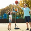 HOMCOM Kids Basketball Hoop and Stand Portable Basketball Stand Set w/ Ball Pump Netting Backboard Adjustable Height from 126 cm to 158 cm