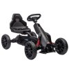 HOMCOM Children Pedal Go Kart, Kids Ride On Race with Adjustable Seat, Swing Axle, Shock Absorption EVA Tyres, Handbrake, for Ages 3-8 Years, Black