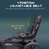 HOMCOM Children Pedal Go Kart, Kids Ride On Race with Adjustable Seat, Swing Axle, Shock Absorption EVA Tyres, Handbrake, for Ages 3-8 Years, Black