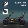 HOMCOM Children Pedal Go Kart, Kids Ride On Race with Adjustable Seat, Swing Axle, Shock Absorption EVA Tyres, Handbrake, for Ages 3-8 Years, Black