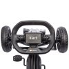 HOMCOM Children Pedal Go Kart, Kids Ride On Race with Adjustable Seat, Swing Axle, Shock Absorption EVA Tyres, Handbrake, for Ages 3-8 Years, Black