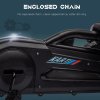 HOMCOM Children Pedal Go Kart, Kids Ride On Race with Adjustable Seat, Swing Axle, Shock Absorption EVA Tyres, Handbrake, for Ages 3-8 Years, Black