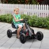 HOMCOM Children Pedal Go Kart, Kids Ride On Race with Adjustable Seat, Swing Axle, Shock Absorption EVA Tyres, Handbrake, for Ages 3-8 Years, Black