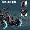 HOMCOM Children Pedal Go Kart, Kids Ride On Race with Adjustable Seat, Swing Axle, Shock Absorption EVA Tyres, Handbrake, for Ages 3-8 Years, Black