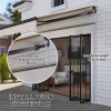 Outsunny 3.5 x 3(m) Electric Awning with Remote Controller, Aluminium Frame DIY Retractable Awning, UPF30+ Sun Shade Canopy for Garden Patio Deck Door Window, Beige