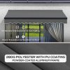 Outsunny 3 x 2m Electric Awning with Remote Controller, Aluminium Frame Retractable Awning, Half Cassette Sun Canopies for Patio Deck Door Window, Dark Grey