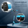HOMCOM Electric Scooter, 120W Motor E-Scooter, Adjustable Height, Rear Brake for Ages 6+ Years - Blue