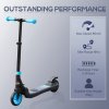 HOMCOM Kids Folding Electric Scooter Adult E Scooter, 120W, with Adjustable Height and Rear Wheel Brake, 8km/h Maximum Speed, for Children Ages 6-12 Years Old, Sky Blue
