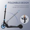 HOMCOM Kids Folding Electric Scooter Adult E Scooter, 120W, with Adjustable Height and Rear Wheel Brake, 8km/h Maximum Speed, for Children Ages 6-12 Years Old, Sky Blue