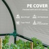 Outsunny Tomato Greenhouse, Garden Growhouse with 2 Roll-up Doors and 4 Mesh Windows, Portable Indoor Outdoor Green House, 185 x 94 x 150cm, White