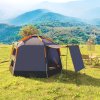 Outsunny Automatic Pop Up Camping Tent, Instant Setup 2-4 Man Tent with Mesh Windows, Waterproof & UV30+, Portable with Carry Bag for Fishing, Hiking, Backpacking, Dark Grey