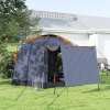 Outsunny Automatic Pop Up Camping Tent, Instant Setup 2-4 Man Tent with Mesh Windows, Waterproof & UV30+, Portable with Carry Bag for Fishing, Hiking, Backpacking, Dark Grey