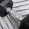 HOMCOM Rubber Dumbbell Sports Hex Weights Sets Home Gym Fitness Hexagonal Dumbbells Kit Weight Lifting Exercise (2 x 10kg)
