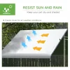 PawHut Walk In Chicken Run Galvanized Chicken Coop Hen Poultry House Cage Rabbit Hutch Pet Playpen Backyard With Water-Resist Cover, 3 x 2 x 2m