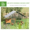 PawHut Walk In Chicken Run Galvanized Chicken Coop Hen Poultry House Cage Rabbit Hutch Pet Playpen Backyard With Water-Resist Cover, 3 x 2 x 2m