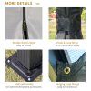 Outsunny 3 x 3.6(m) Polycarbonate Hardtop Gazebo Canopy with Double-Tier Roof and Aluminium Frame, Garden Pavilion with Mosquito Netting and Curtains