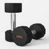 SPORTNOW Dumbbells Set, Hand Weights Pair with 12-Sided Shape and Non-Slip Grip for Men Women Home Gym Workout, 2 x 10kg