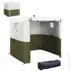 Outsunny Pop Up Gazebo with Sides, 2m x 2m Easy 1 Person Setup Party Tent with Carry Bag, Stakes, Ropes, Folding Multifunctional Instant Shelter, Green and White