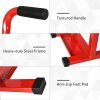 DURHAND 150KG Steel Motorcycle Lift Rubber Platform, Crank Lift Manual Repair Clean Hoist Table Assist Off-Road Dirt Bike Stand, 27.5/39.5H cm, Red