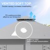 Outsunny 3(m) x 3(m) Garden Gazebo, Double Roof Outdoor Gazebo Canopy Shelter with Netting, Solid Steel Frame, for Garden, Lawn and Deck, Light Grey