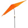 Outsunny 2.6M Garden Parasol Umbrella with Tilt and Crank, Outdoor Sun Parasol Sunshade Shelter with Aluminium Frame, Orange