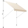 Outsunny Balcony 3 x 1.5m Manual Adjustable Awning, DIY Patio Clamp Awning Canopy, Retractable Shade Shelter Easy to Move for Balcony, Beige