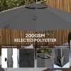 Outsunny 3 x 3(m) Cantilever Parasol with Cross Base, Garden Umbrella with 360 Rotation, Crank Handle and Tilt for Outdoor, Patio, Black