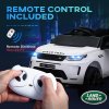 AIYAPLAY Land Rover Discovery Sport Licensed Kids Electric Car, 12V Ride on Car with Remote Control, LED Lights, Music, Horn, for Ages 3-6 Years, White