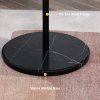 HOMCOM Coat Rack Free Standing Hall Tree with 8 Round Disc Hooks for Clothes, Hats,Purses, Steel Entryway Coat Stand with Marble Base for Entryway, Living Room, Bedroom