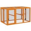 PawHut Wooden Chicken Run Hen Coop House Combinable Design Outdoor Use with Perches, for 1-3 Chickens, Ducks, 140 x 84 x 80cm