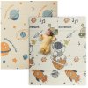 AIYAPLAY Baby Play Mat Double Sided, Foldable & Reversible Activity Playmat, Waterproof Kids Foam Crawling Mat for Outdoor Indoor Playtime Picnics, 177 x 146 x 1.5cm, Astronaut & Planet Theme