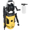 Outsunny 1800W High Pressure Washer, 150 Bar Pressure, 420 L/h Flow, Portable Power Washer Jet Wash Cleaner with Adjustable Nozzle, 6M Hose, Hose Reel, Steel Handle for Home Patio Car Driveway, Yellow