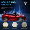 AIYAPLAY Maserati Licensed Electric Car for Kids, 12V Kids Electric Car with Remote Control, LED Light, MP3, Music, Soft Start, Horn, Ride on Car for 3-5 Years, Wine Red