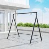 Outsunny Metal Porch Swing Stand, Heavy Duty Swing Frame, Hanging Chair Stand Only, 240kg Weight Capacity for Garden, Patio, Lawn, Playground, Black