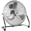 HOMCOM 14 Inches Chrome Metal Floor Fan, High Velocity 3-Speed Home Gym with Adjustable Head, Portable Desk & Table Fan Air Circulator for Home Office, Powerful Airflow, Quiet Operation