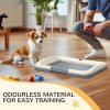PawHut Dog Toilet Tray, Dog Litter Pee Pad Tray for Training Dogs, Dog Potty Tray Puppy Tray Pad Holder for Indoor, Balcony, Outdoor, 47 x 34 x 6cm