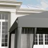 Outsunny 3 x 3m Pop Up Gazebo, 420D Garden Tent Canopy with Removable Mesh Sidewall Netting, Carry Bag for Garden Patio Outdoor, Light Grey
