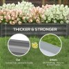 Outsunny 216L Rectangle Raised Garden Bed Box with Weatherized Steel Frame for Vegetables, Flowers and Herbs, 120 x 60 x 30.5cm, Light Grey