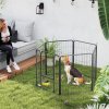 PawHut Dog Pen, 6 Panel Puppy Pen, Steel Dog Playpen, for Medium Breeds, 80cm Tall, Black