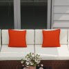 Outsunny 7 Pieces PE Rattan Garden Furniture Set with Thick Padded Cushion, Patio Garden Corner Sofa Sets with Glass Coffee Table and Pillows, Buckle Structure, Mixed Brown