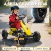 AIYAPLAY Pedal Go Kart for Kids, Children Ride-On Race Car with Silent EVA Tyres, for 2-5 Years, Yellow