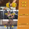 HOMCOM 20KG Dumbbell & Barbell  Adjustable Set Plate Bar Clamp Rod Home Gym Sports Area Exercise Ergonomic