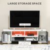 HOMCOM High Gloss TV Unit Cabinet for TVs up to 60
