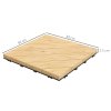 Outsunny 9 Pcs Wooden Interlocking Decking Tiles, 30 x 30 cm Anti-slip Outdoor Flooring Tiles, 0.81m² per Pack, All Weather Use for Patio, Balcony, Terrace, Hot Tub, Yellow