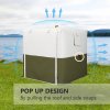 Outsunny Pop Up Gazebo with Sides, 2m x 2m Easy 1 Person Setup Party Tent with Carry Bag, Stakes, Ropes, Folding Multifunctional Instant Shelter, Green and White