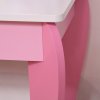 HOMCOM Girls Dressing Table with Mirror, Stool, Kids Dressing Table, Unicorn-Designed Play Toy for Toddles Girls Age 3-6 Years, Acrylic Mirror, Pink and White